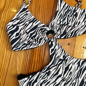 Zebra Print Swimsuit